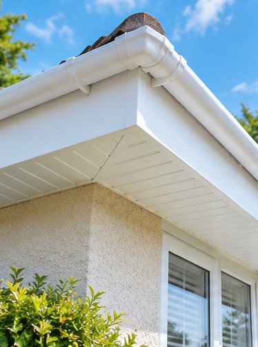White fascia and soffit detail