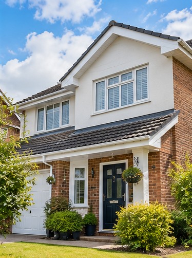 Attractive detached house with finished roofline